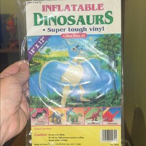 Super Tough Vinyl Inflatable Dinosaur - Blue Pterodactyl
